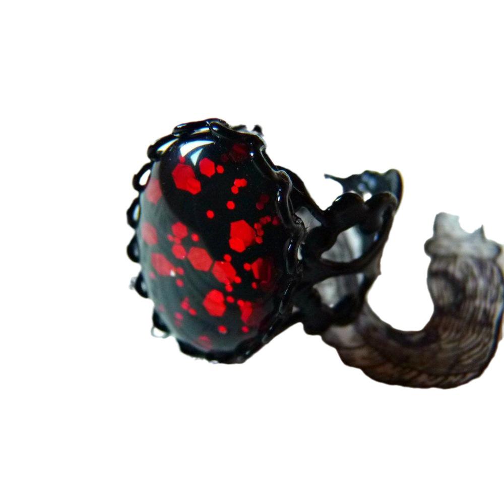 Gothic Bloody Cameo Adjustable Women's Ring