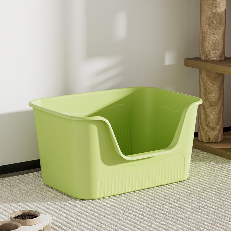 Oversized Splash-Proof Semi-Enclosed Cat Litter Box