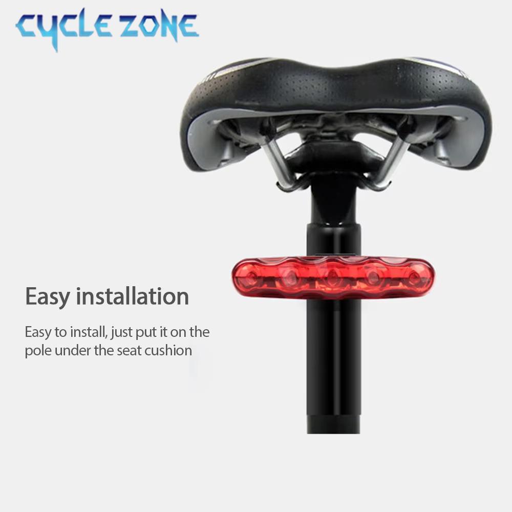 5 LED Bicycle Taillight Bike Rear Light Night Riding Safety Warning Rear Lamp Cycling Lamp MTB Road Bike Parts and Accessories