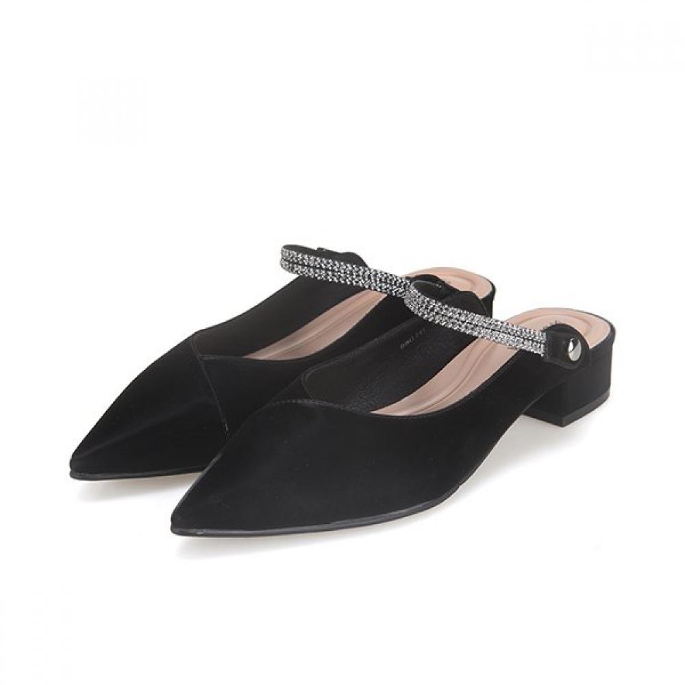 Barbara Lambskin Jewelry Slingback Stiletto 1.5cm Bbg141bk
