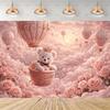 Pink Teddy Bear Photography Backdrop Sweet Dreamy Birthday Party Decoration Background Baby Shower Photo Booth Banner Supplies
