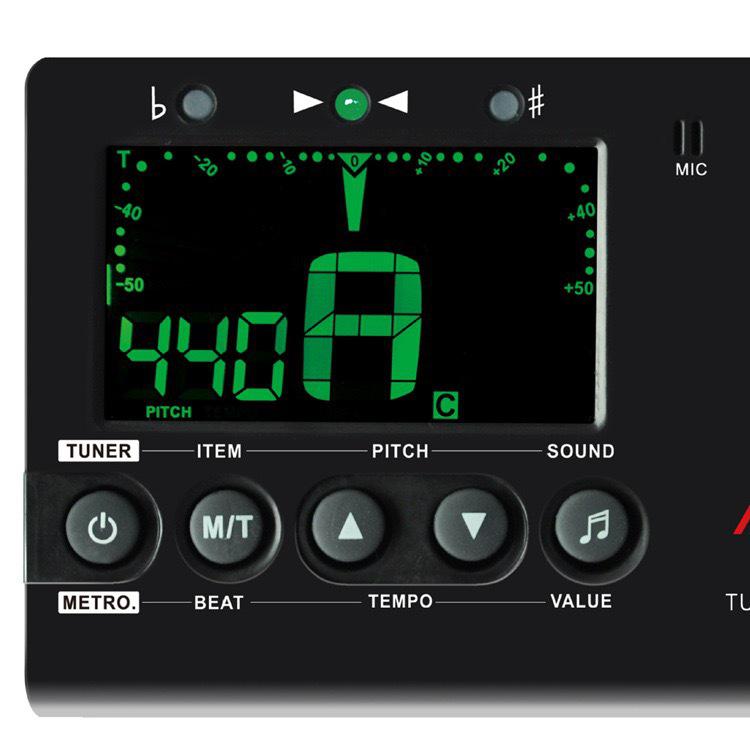 Anoma AMT-560: 3-in-1 Guitar & Chromatic Tuner with Metronome, Battery Operated.