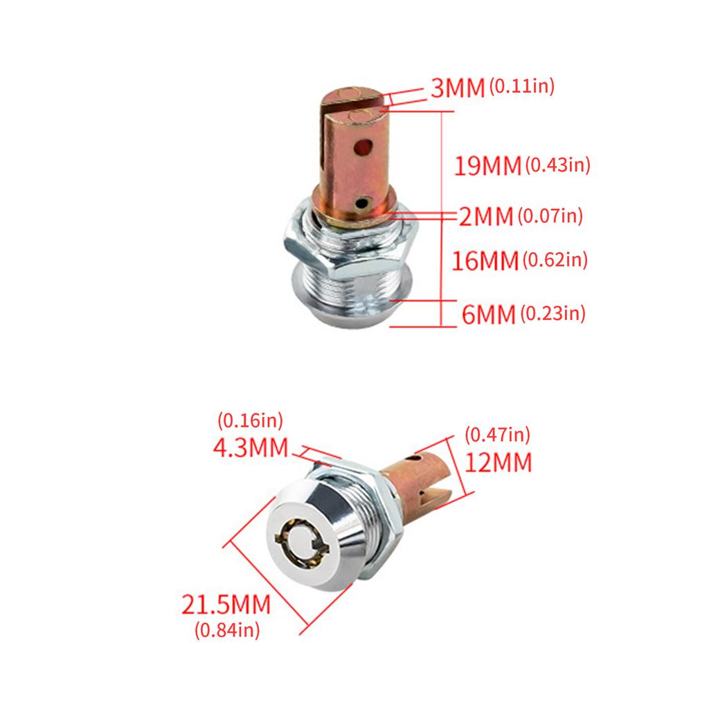 Craftsman Tool Box Lock Replacement Tubular Lock with Key Cabinet Insert Linkage Toolbox Lock Easy To Installation