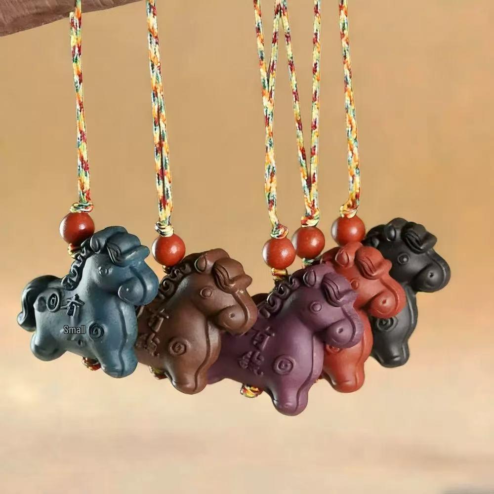 Ancient Wealth Perfumed Bead Pendant: Chinese-Style Buddhist Tassel Keychain Charm