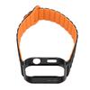 Silicone Loop Magnetic Watch Band with Black Case Replacement Watch Strap Quick Release Smartwatch