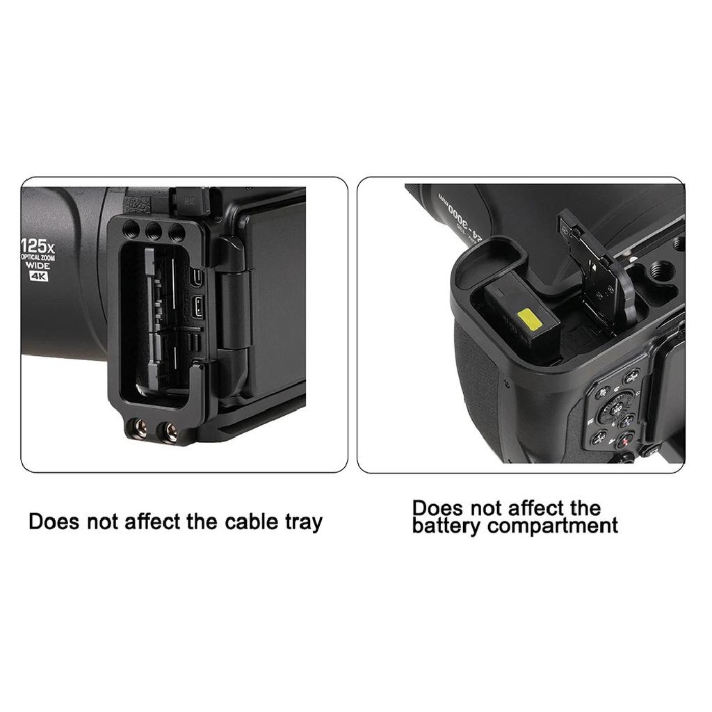 FOTGA For Nikon P1100 Quick Release L Plate Bracket Holder Hand Grip For Nikon P1000 Digital Camera For Arca Swiss Tripod Head