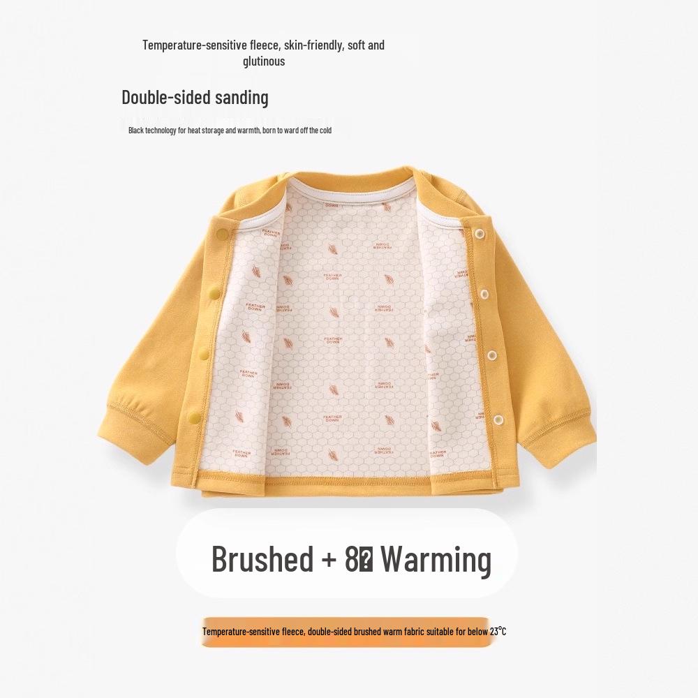 Baby Thermal Underwear Set: Cozy Top & High-Waist Bottoms for Autumn/Winter