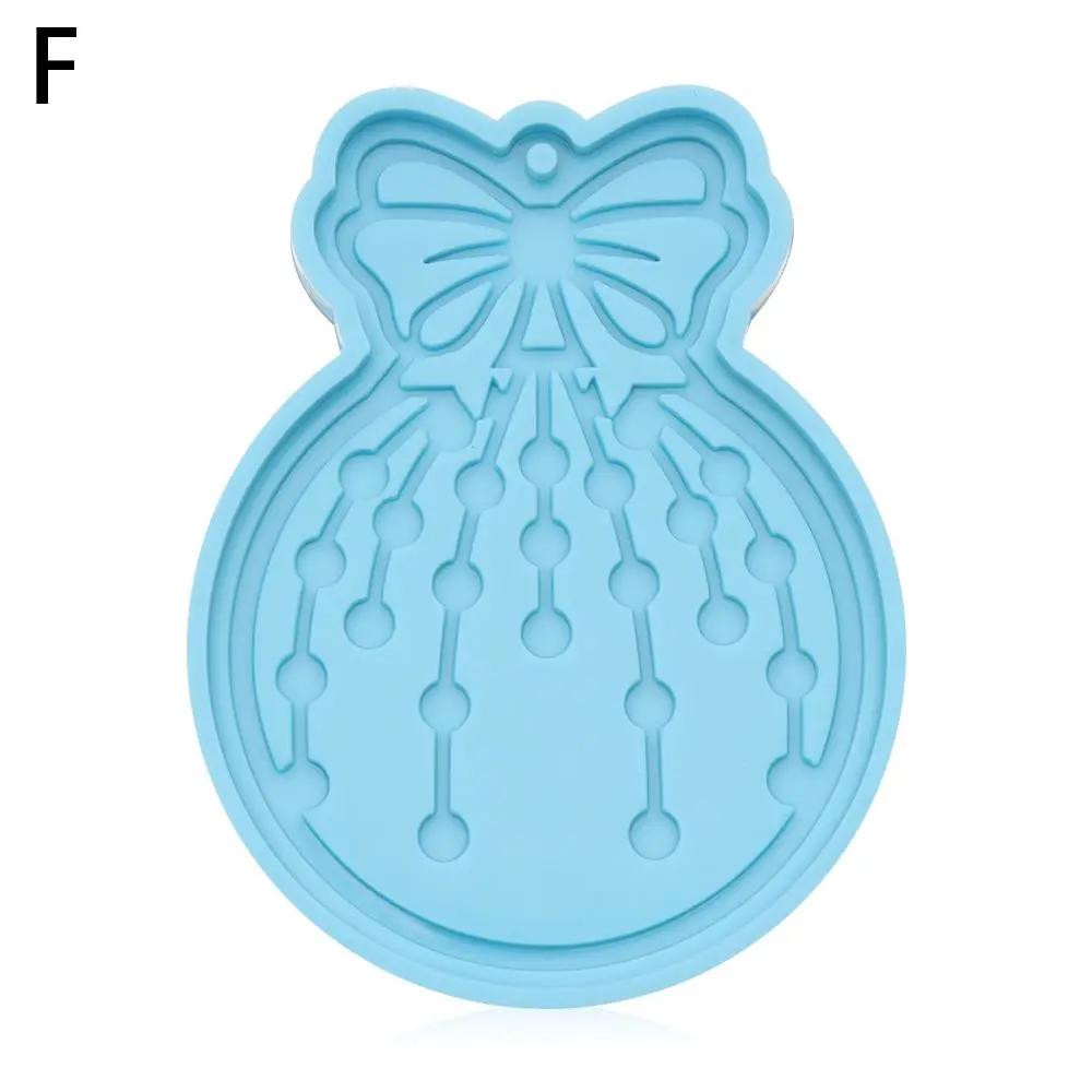 1PC Christmas Silicone Mold for Christmas Tree Hanging Pendant Keychain Jewelry Making Epoxy Resin Mold Christmas Decoration