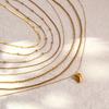 European and American Fashion Plated 18K Gold Stainless Steel Figaro Necklace Women's Trend Versatile Titanium Steel Chain Necklace