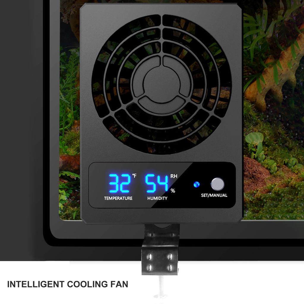 Reptiles Cooling Fan for Terrarium Low Noise Energy Saving Chiller Air Cooler Humidity Reducer Chiller Automatic Control