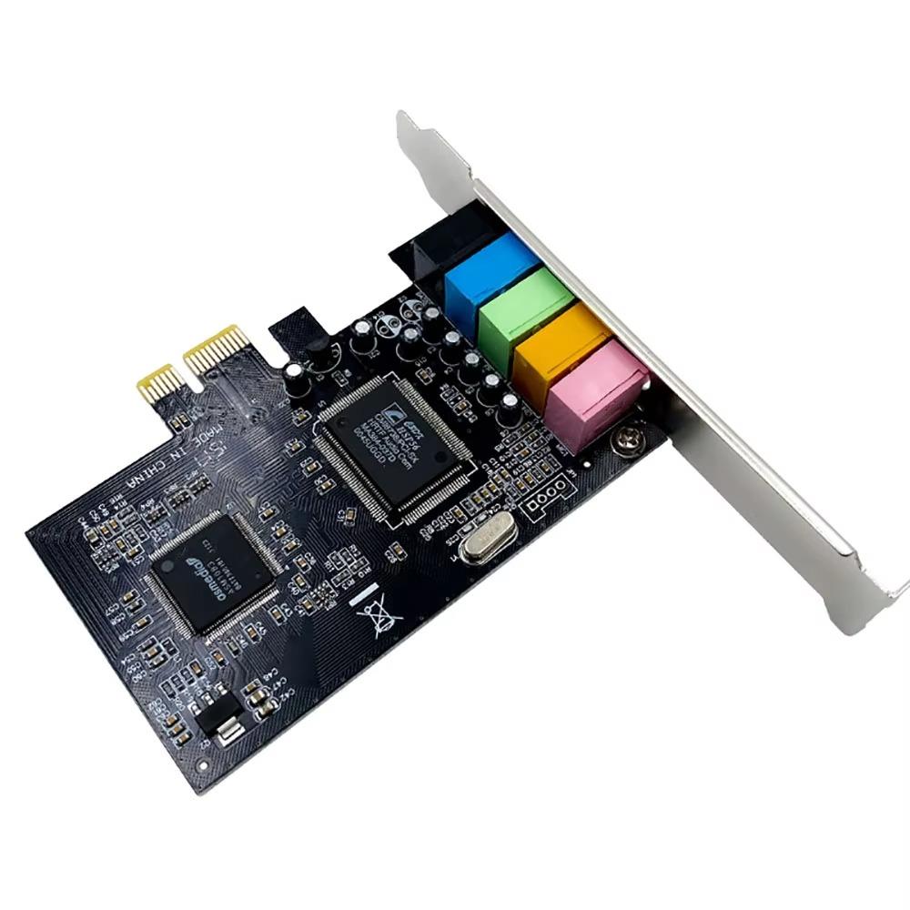 PCI-E 5.1 Sound Card Computer PCIE 5.1 Channel 3D Audio 6 Channels 3D Games Music Digital Sound Card PCI Express 5.1 CH 24Bit