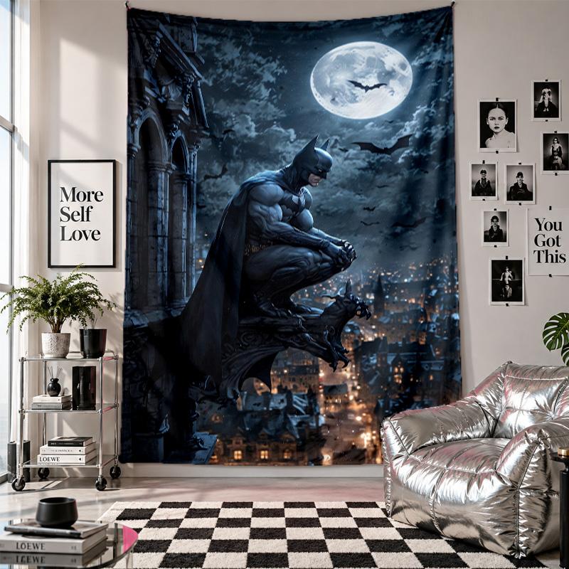 Wall TapestryBatman Art Hanging Cloth Decorative Background Cover for Room Decoration
