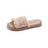 Children Summer Slippers Chinese Ethnic Style Girls Princess Flats Sandals Linen Weaving Unique Fashion Kids Outdoor Beach Shoes