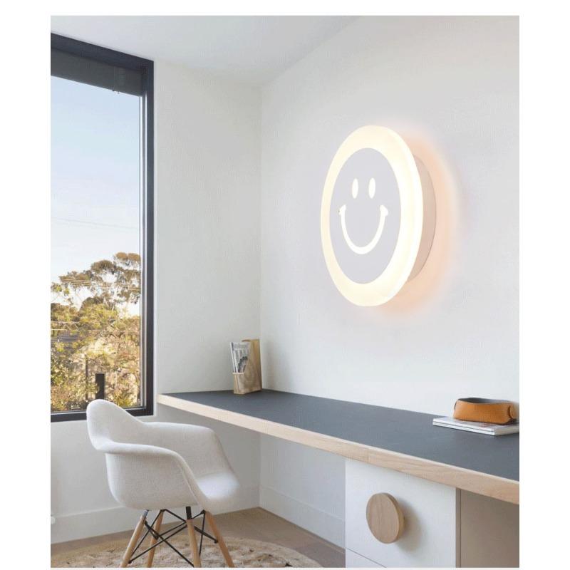 

1 шт. акриловый настенный светильник светодиодный прикроватный светильник для спальни, светодиодный круглый светильник для освещения гостиной, коридора, прохода White Light