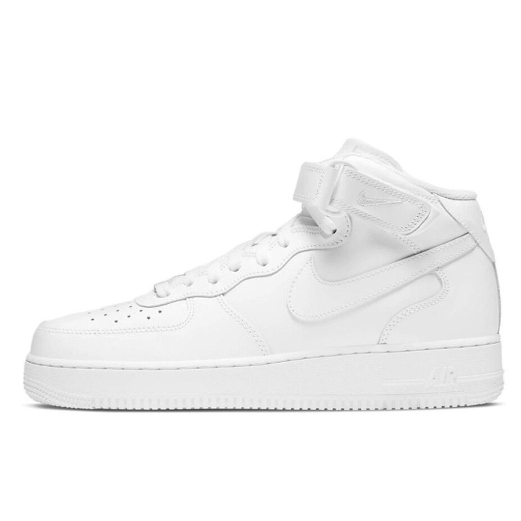 Nike Air Force 1 811 Manufacturing Slip Resistant Abrasion Resistant Mid top Skateboard Shoes Men's Army Green & White CW2289-111(Team80-)