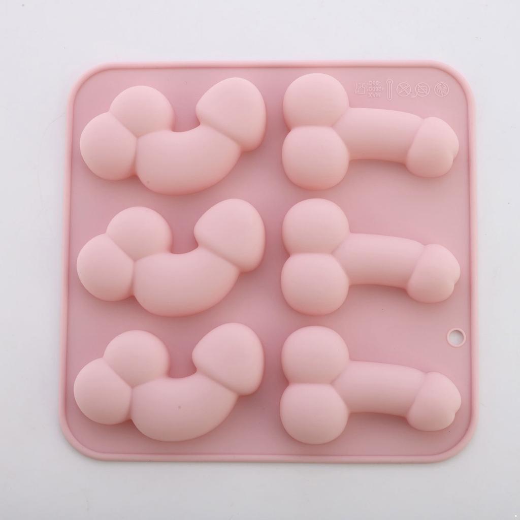 Novelty Penis Shaped Silicone Mold for Baking: Reusable Body Part Cake Mold for Chocolate, Cookies, Ice Popsicle & Candy