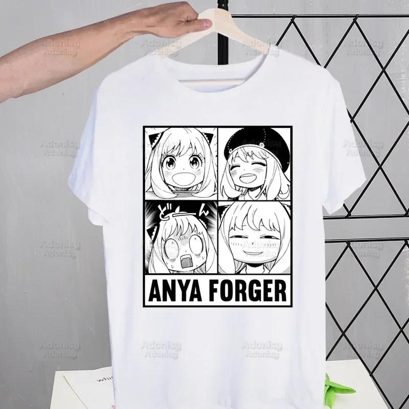 Anya Forger Printed T Shirt Men Yor Forger Tops Tees Harajuku Spy X FAMILY Tshirt Streetwear Hip Hop Male T-shirts