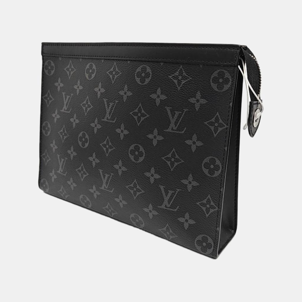 [Usado] Louis Vuitton Pochette Voyage MM 'Lona Monogram Eclipse Preta' - Muito Bom #12DW0T1