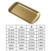 Wutuo Stainless Steel Retro Gold Rectangular Serving Tray