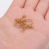 0.5*3.5mm Steel Plated True Gold/Rose Gold Stainless Steel Open Rings, 100 Pcs/pack