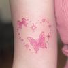 Premium Persönlichkeit Einfach und Niedlich Rosa Schmetterling Liebe Arm Tattoo Aufkleber