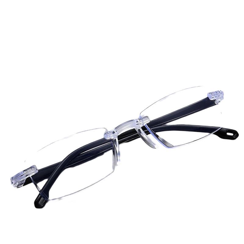 Automatic Black Technology Anti-Blue Light Rimless Reading Glasses