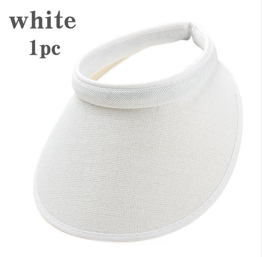 1/4pc Women's Summer Empty Top Sun Hat Solid Color Multifunctional and Simple Wide Brim UV Protection Breathable Sun Visor Caps