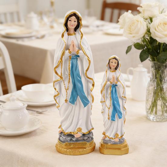 Statuie Fecioară Maria Îndurerată, Doamna Noastră a Harului, Figurină Sculptură din Rășină, Ornament Decorativ pentru Cameră de Rugăciune Religioasă, Cadouri Creștine Catolice
