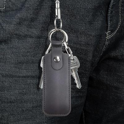 PU Leather Bag Cases for USB Flash Drive Keyring Storage Bags for U Disk Hasp Protective Cover Bag Keychain Holder
