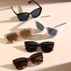 New Concave Shape European and American Cat Eye Sunglasses Sunglasses Ins Fashion Hollow Legs Large Square