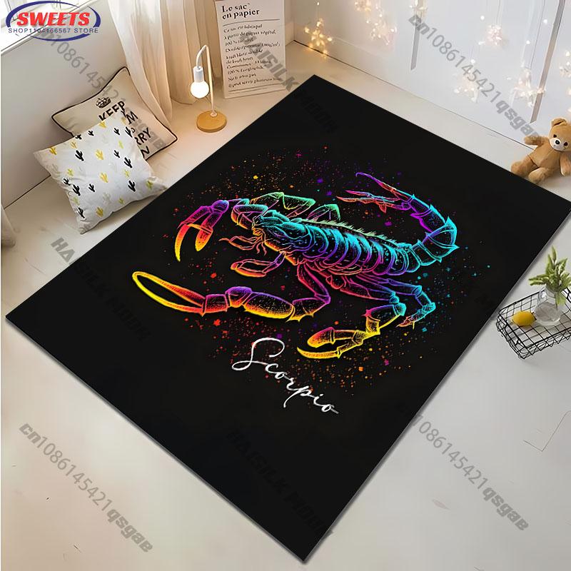 Scorpio Constellation Rug for Stargazing Decor Carpet for Home Sofa Bedroom, Gift Mats