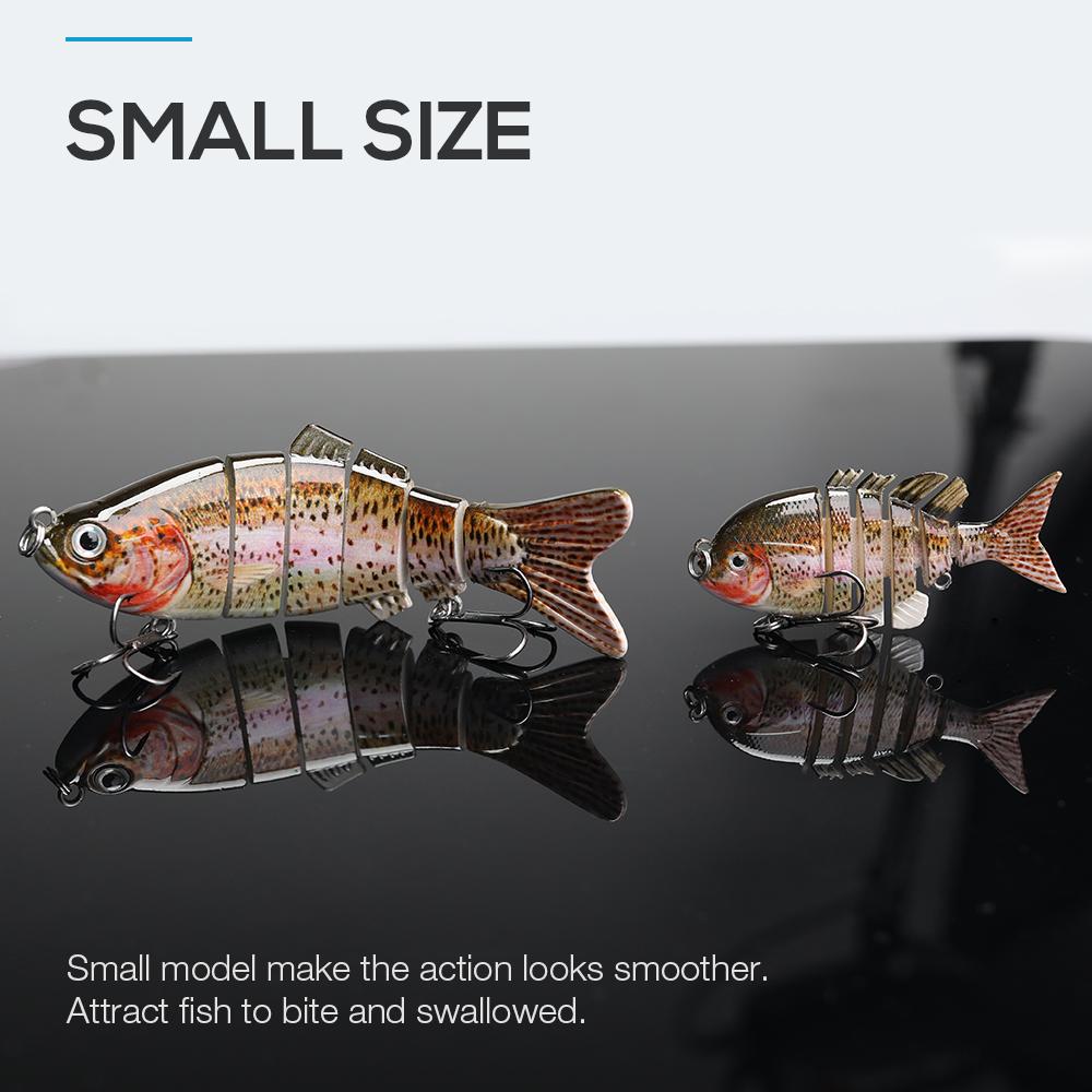 Mini Multi Jointed Fishing Lure 60mm 4g Topwater Hard Bait Wobblers Lifelike Swimbait Crankbaits Fishing Trout Lures