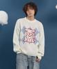 WAIKEI Drawing Puppy Argyle Knit Brown