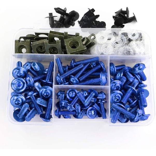 Xitomer Universal Motorcycle Fairing Bolt Kits Fasteners Fit For GSXR600 750 1000 GSX1300R, CBR600RR 1000RR, YZF R3 / R6 / R1, NINJA 300/ 650R,