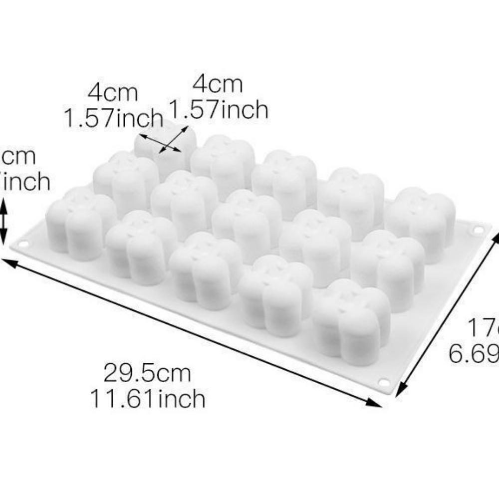 Formă din silicon 15, chiar și mică, forma cubului Rubik, pentru coacere, pentru mousse, pentru prăjituri, cu plasă, cu parfum roșu, pentru lumânări de soia.