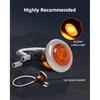 5x 3/4" Strobe Marker Lights Amber Trailer LED Side Clearance Tail Griller Flash Lights w/Chrome Bezels 12V Turn Signal Warning Waterproof Light for