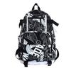 DELIXIONG Nylon Backpack Travel Backpack Regular Unisex Rendering White/Letter Black/Camouflage Black/Shoes White DLX-ON-720