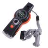 Thermometer Emergency Whistle LED Light 7 In 1 Whistle Survival Whistle  Camping Hiking