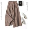 Women Summer Linen  Pants Casual High Waist Wide Leg Flowy Culotte Pants Drawstring Yoga Jogging Bottoms Sweatpants