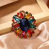 European & American Fashion Crystal Flower Brooch: Alloy, Diamond Women's Clothing Accessory