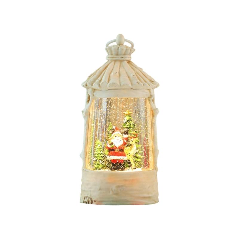 Музыкальная шкатулка «Хрустальный снежный шар» с цветной светодиодной подсветкой Рождественское украшение для стола Ночник