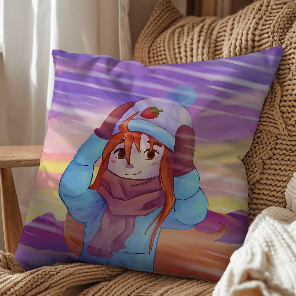 game Celeste Mountain Celeste Cushion Cover Suitable For Sofa Car Bedroom Office Cushions Decorative Pillow Case