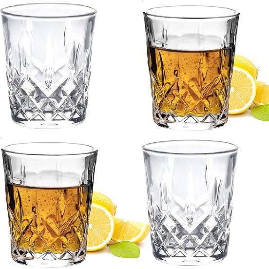 1.7 OZ Tequila Shot Glasses Heavy Base Shot Glass, Crystal Cordial Glasses (4) 4