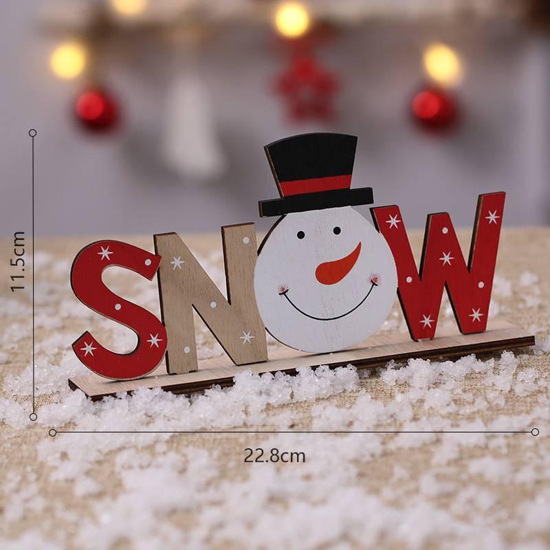 Wooden Christmas Decorations The Xmas Elderly Tabletop Decoration Home Gift