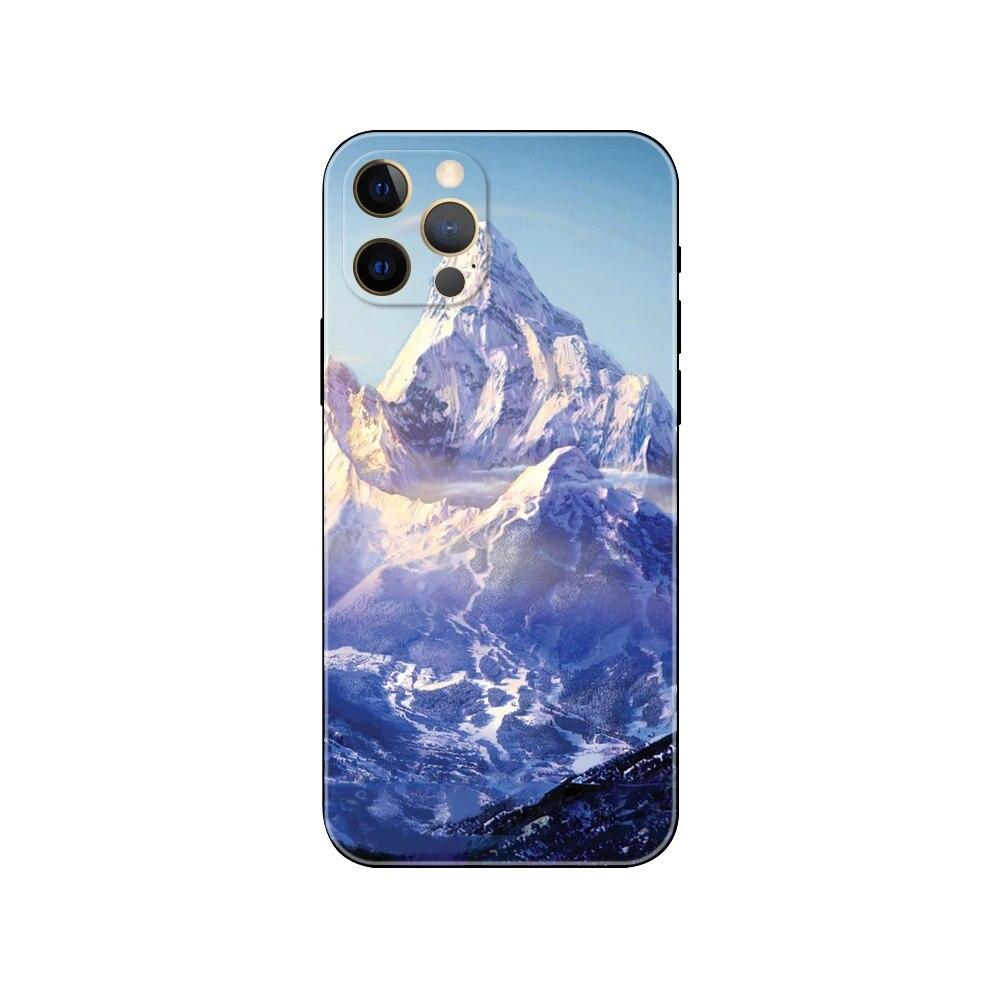 Capa de telefone com cena de montanha de neve de inverno para iPhone Samsung Galaxy Redmi Xiaomi Oppo OnePlus Note SA 7 8 9 10 11 12 13 14 20 21 22 23 53 54 Pro Ultra