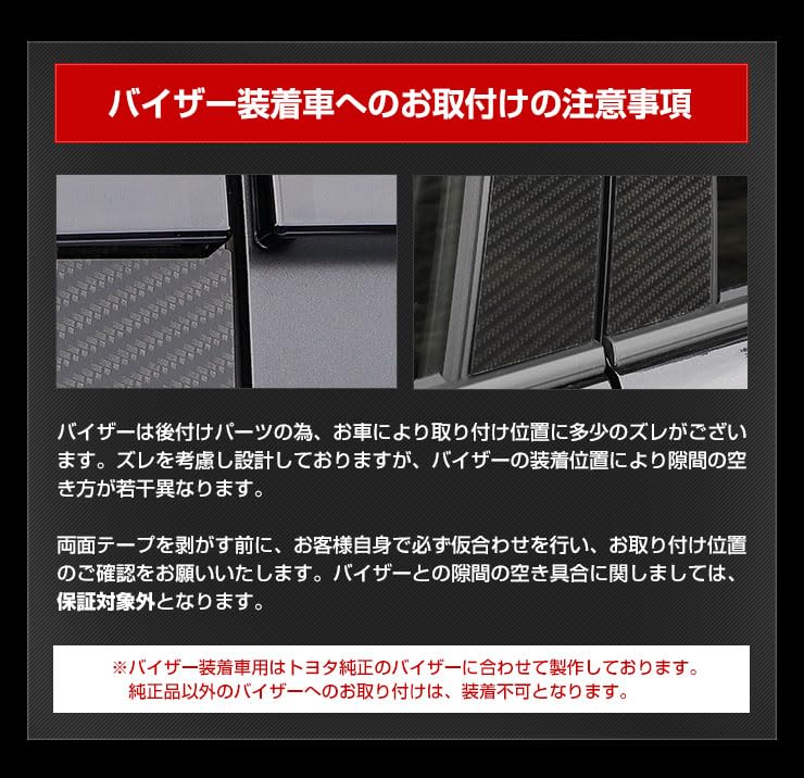 Säulenverkleidungs-Set für Toyota Corolla Cross mit Karbonfaser Perfekt für Kratzer Außen Custom S YOURS 4-teilig (Kein Visier) Schau, Chromfarben