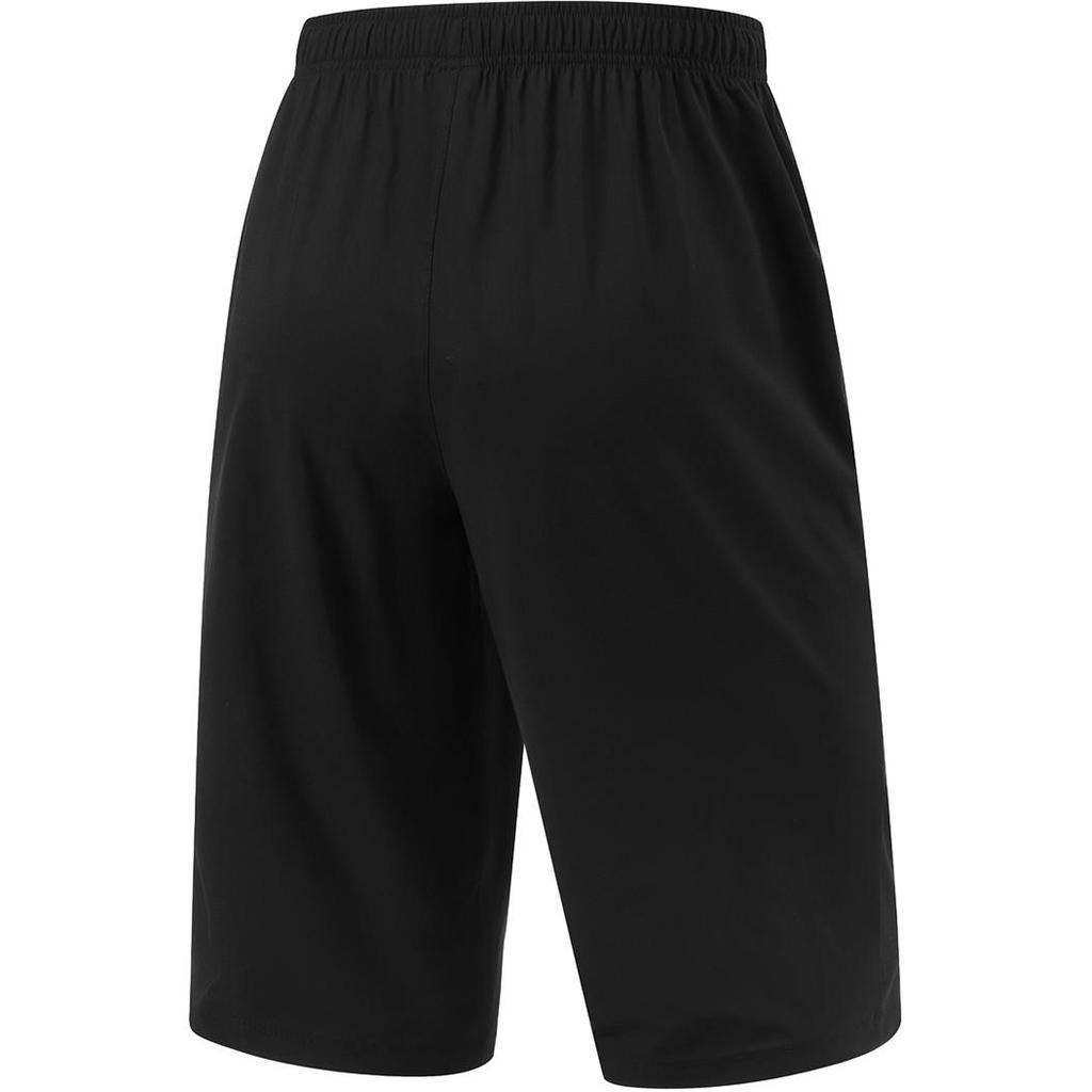 Li Ning Fitness Series Solid Color Breathable Comfortable Casual Shorts Men shorts Black AKYU011-1