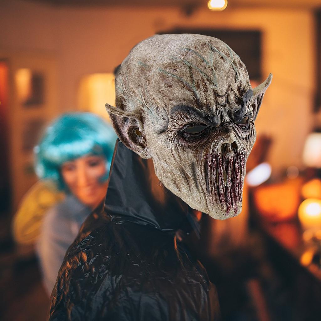 Scary Halloween Mask Terror  Devil Mask Scary Biochemical Alien Caps Mask