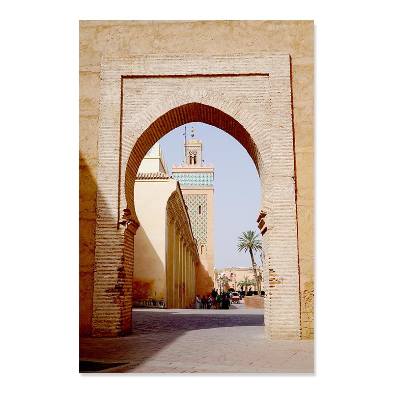 Islamisk Kalligrafi Astaka Marocko Moské Ingen Gud Utom Allah Poster Boho Canvas Målning Väggtryck Bild Sovrum Heminredning