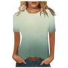 Moda Donna Casual Manica Corta Stampata Girocollo Top